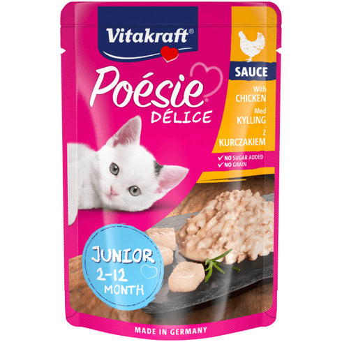 Hrana umeda pentru pisici Vitakraft Poesie Junior Pui in sos 85g